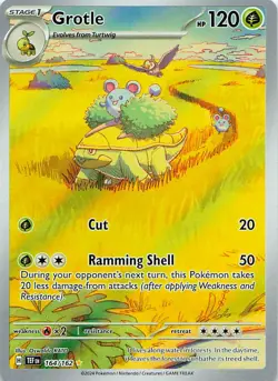 Grotle 164/162 Illustration Rare Temporal Forces Pokemon Holo Near Mint - Image 1