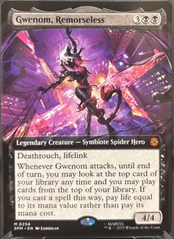 MTG Marvel Spider-Man Gwenom, Remorseless Extended Art (Mythic) - Image 1