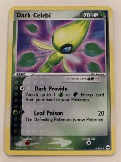 Pokemon TCG Dark Celebi 4/101 Hidden Legends Holo LP - Image 1