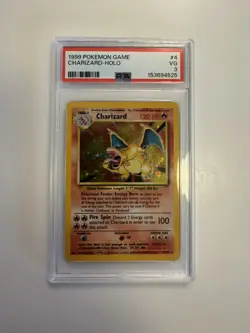 1999 Pokemon TCG Base Set Charizard PSA 3 Holo Rare 4/102 Age 6+ - Image 5
