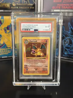 1999 POKEMON BASE SET SHADOWLESS #4 CHARIZARD-HOLO PSA 6 + Guard & Case Included - Image 1