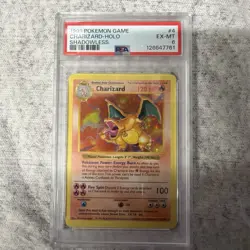 1999 Pokemon Base Set Shadowless Charizard #4 Holo PSA 6 EX-MT - Image 2