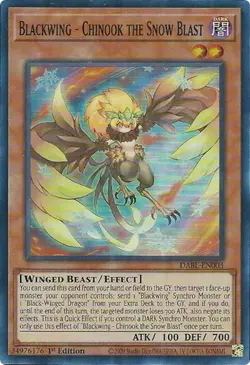 1x Blackwing - Chinook the Snow Blast - 1st Editi NM Eng YuGiOh - Darkwing Blast - Image 1