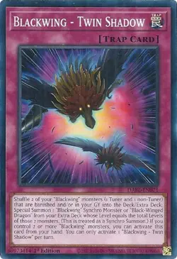 1x Blackwing - Twin Shadow - 1st Edition NM Eng YuGiOh - Darkwing Blast - Image 1
