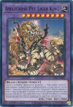 1x Amazoness Pet Liger King - 1st Edition NM Eng YuGiOh - Darkwing Blast - Image 1