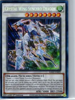 Crystal Wing Synchro Dragon (Secret Rare) - RA02-EN029 - Secret Rare - Yugioh - - Image 1