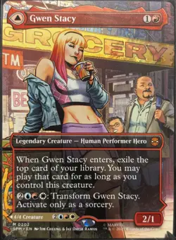 MTG Marvel’s Spider-Man Gwen Stacy/Ghost-Spider Borderless (M) - Image 1