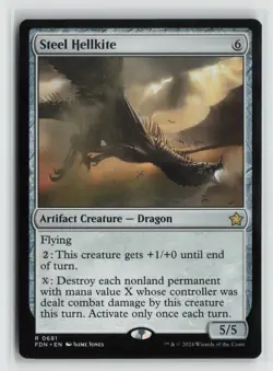 Steel Hellkite 0681 Foundations FDN MTG Magic - Image 1