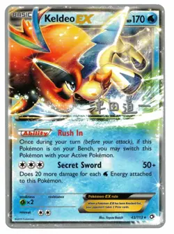 Pokemon Card: Keldeo EX 45/113 World Championships Michikazu Tsuda 2014 Rare! NM - Image 1