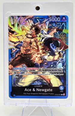 Ace & Newgate ST22-001: One Piece CCG Foil Card Leader English - Image 1