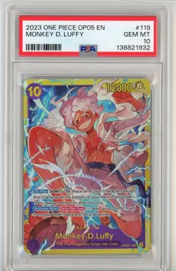 Monkey D Luffy OP05-119 SEC PSA 10 One Piece Card Game Awakening Of The New Era - Image 1