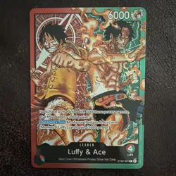 Bandai One Piece Card Game Luffy & Ace Leader ST30-001 Starter Deck Ex Foil - Image 1