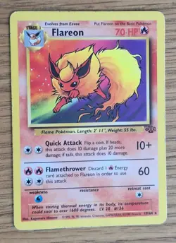 Flareon 19/64 Jungle Pokemon Card Rare LP - Image 1