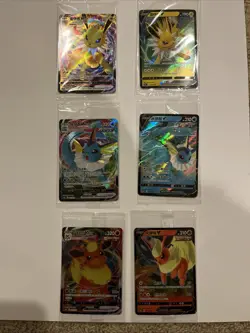 Pokemon (Chinese) SEALED PROMO 6 Card Lot of Jolteon, Vaporeon, Flareon VMAX &V - Image 1