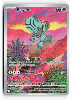 Elgyem 120/086 SV: Black Bolt Holo Illustration Rare Pokemon TCG Card NM - Image 1