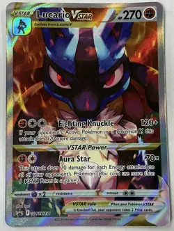 Pokemon TCG Lucario VSTAR SWSH291 Crown Zenith ETB Black Star Promo Card - Image 1