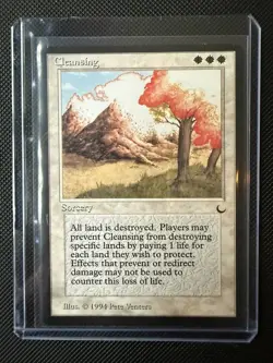 MTG Cleansing The Dark 1994 Vintage Magic Card Rare Old Border LP - Image 1