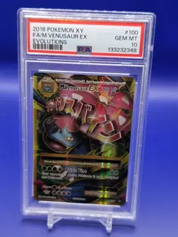 2016 Pokemon XY Evolutions M Venusaur EX Full Art 100/108 - PSA 10 Gem Mint - Image 1