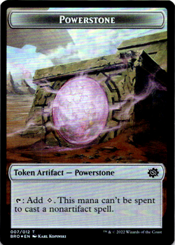 Powerstone // Ravage Double-Sided Token The Brothers' War NM Foil - Image 1