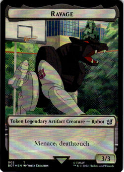 Powerstone // Ravage Double-Sided Token The Brothers' War NM Foil - Image 2