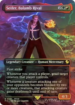 MTG FOIL Seifer, Balamb Rival Borderless - FINAL FANTASY Commander #451 - Image 1