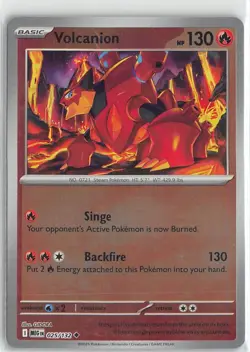 Pokemon TCG Mega Evolutions Base Set Reverse Foil Uncommon #25 Volcanion - Image 1