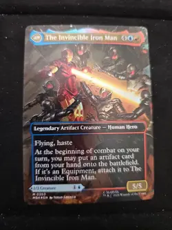 Tony Stark (Borderless) (0350) Marvel Super Heroes Foil Magic MTG - Image 2