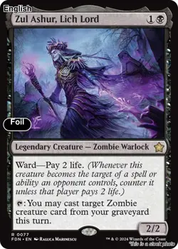 Zul Ashur, Lich Lord EN [FDN - 77] - NM [Foil] TCG MTG - Image 1