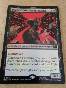 Black Widow, Deadly Hunter - Foil Commander: Marvel Super Heroes - Mtg - Image 1