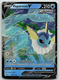 Pokemon Vaporeon V SWSH150 Sword & Shield Promo Promo Holo NM - Image 1