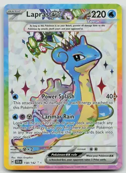 Pokemon Lapras ex 158/142 Stellar Crown Ultra Rare Holo NM - Image 1