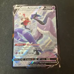 Pokemon TCG Galarian Articuno V Ultra Rare Full Art Holo TG16/TG30 EN - Image 1