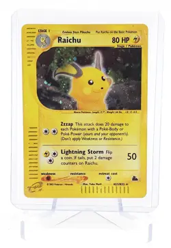 Pokemon TCG Nintendo Skyridge Holo Raichu H25/H32 Rare Pikachu E-Reader Crease - Image 1