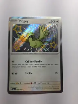 Pidgey 196/091 NM/M SV Paldean Fates Shiny Pokemon TCG Near Mint Nm - Image 1