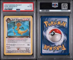 2000 POKEMON ROCKET 1ST EDITION #22 DARK DRAGONITE PSA 4 - Image 3