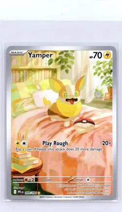 Yamper 099/094 Illustration Rare Phantasmal Flames Pokemon Holo Near Mint - Image 1