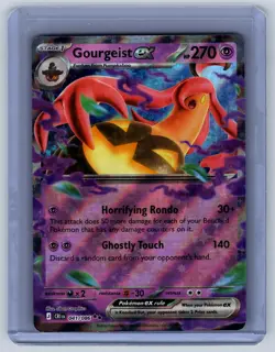 Gourgeist ex 041/086 Holo Double Rare ME04: Chaos Rising Pokemon TCG NM - Image 1