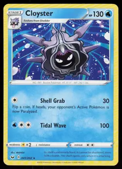 Cloyster 041/202 Rare Sword & Shield Pokemon Near Mint - Image 1