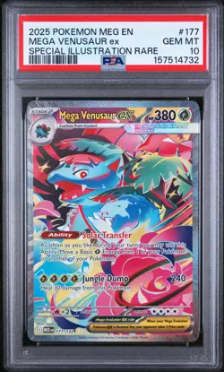 2025 POKEMON MEG EN-MEGA EVOLUTION #177 MEGA VENUSAUR EX PSA 10 - Image 1
