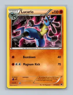 Lucario 47/124 Rare Fates Collide Pokemon Lightly Played - Image 1