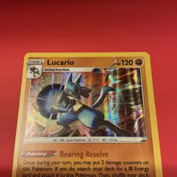 Pokemon Brilliant Stars Lucario Holo Promo SWSH186 Pokemon TCG - Image 3