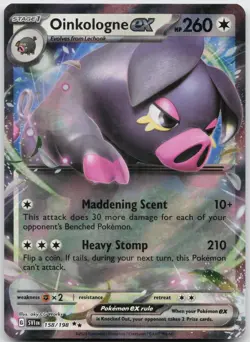 Oinkologne ex 158/198 Double Rare Scarlet & Violet Pokemon Near Mint - Image 1