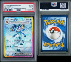 2025 POKEMON PRE EN-PRISTMATIC GLACION EX #150 SPECIAL ILLUSTRATION RARE PSA 9 - Image 3