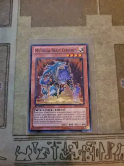 YUGIOH MYTHICAL BEAST CERBERUS BP02-EN042 MOSAIC RARE 1ST ED NM - Image 1