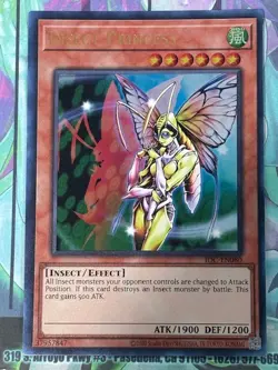 Yugioh 1x Insect Princess Ultra IOC-EN080 Invasion of Chaos 25th Anniversary NM - Image 1