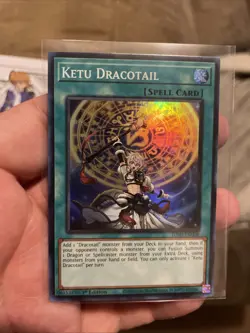 YuGiOh X3 JUSH-EN008 Ketu Dracotail 1st Edit Super Rare NM Holo +Bonus FREESHIP - Image 2