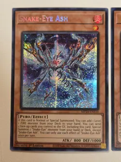 Snake-Eye Ash MP24-EN110 Prismatic Secret Rare Yugioh 1st Edition Mint + BONUS - Image 2