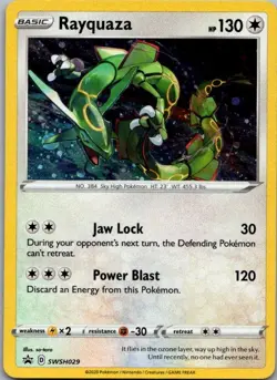 Rayquaza SWSH029 Holo Promo Sword & Shield Promo Pokemon Holo Near Mint - Image 1