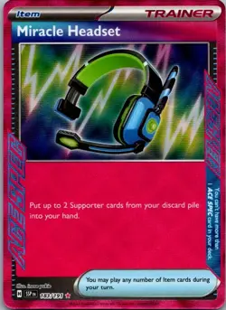Miracle Headset 183/191 ACE SPEC Rare Surging Sparks Pokemon Holo Near Mint - Image 1