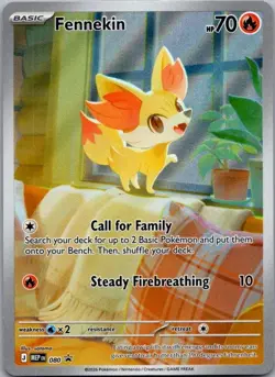 Fennekin 080 Holo Promo ME: Mega Evolution Promo Pokemon Holo Near Mint - Image 1